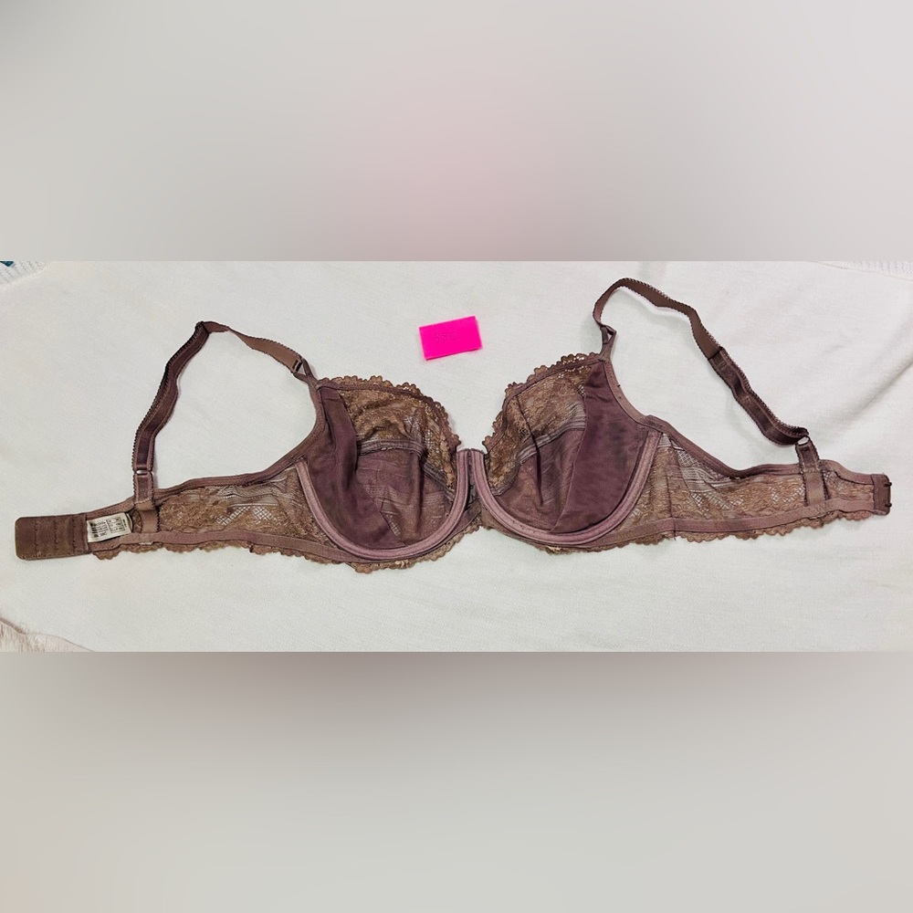 Wacoal Embrace Lace Underwire Bra 38C Brown and Caramel Crème - Picture 6 of 6